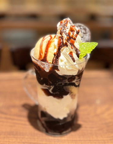 自家製コーヒーゼリーパフェ☕️🌿