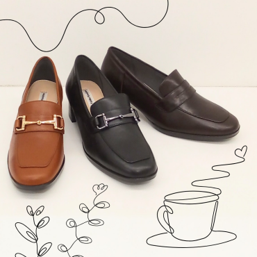☕太ヒールローファー☕