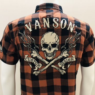vanson 新作のチェックシャツ