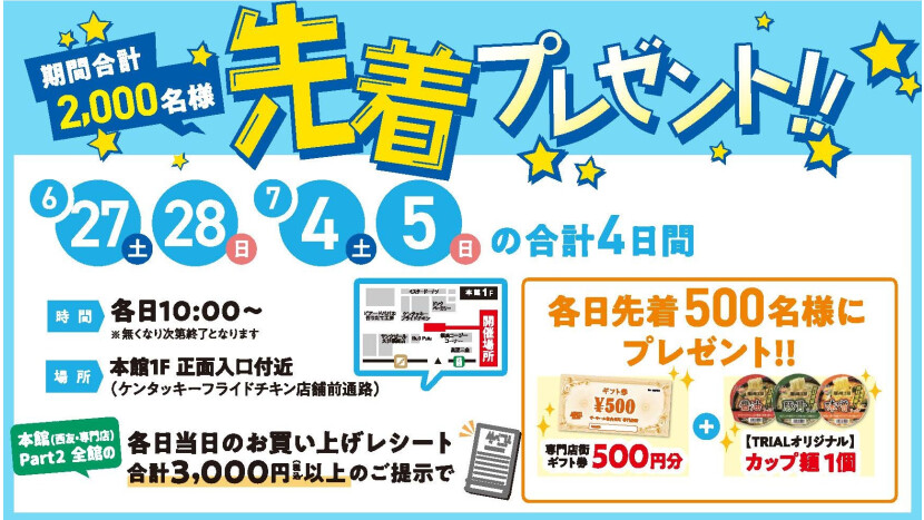 ギフト券先着プレゼント